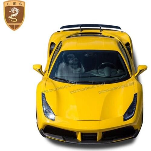 For Ferrari 488 full carbon fiber tuning body kit Auto Accessories Carbon Fiber Car Rear Wing Trunk Lip Spoiler