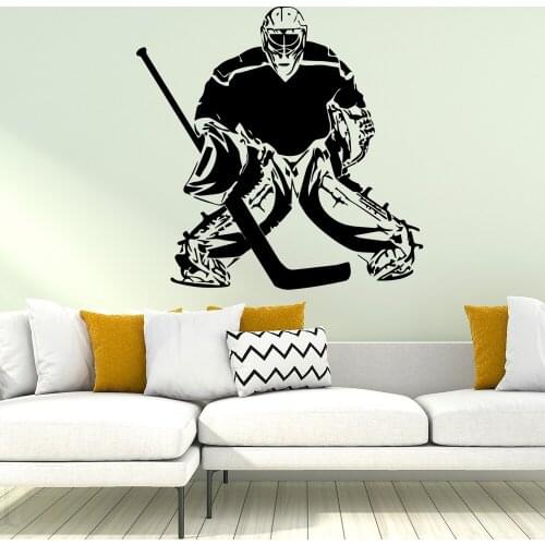 Cute Hockey Wall Art Decal Wall Sticker Mural For Living Room Kids Room Vinyl Art Decal Decorative Vinyl Wall Stickers