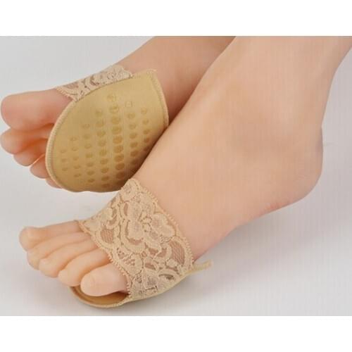 Fashion Comfortable Feet Care Forefoot Pad Insoles Non Slip Silicone Half Yard Pad Lace Shoelace Drop Shipping