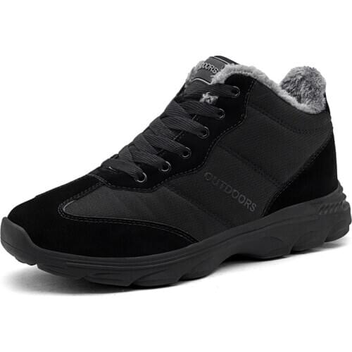 Men Boots Winter with Fur Super Warm Snow Boots Men Winter Work Casual Shoes Sneakers High Top Rubber Ankle Boots