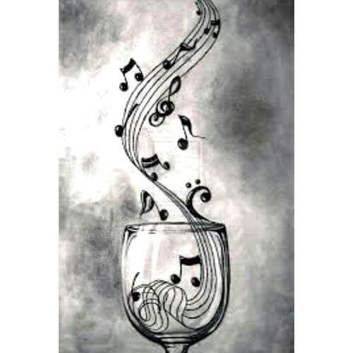 Music Cup Cross Stitch Kit DIY Diamond Embroidery Full Square/round Diamond Painting Mosaic Home Decor gift WG1888