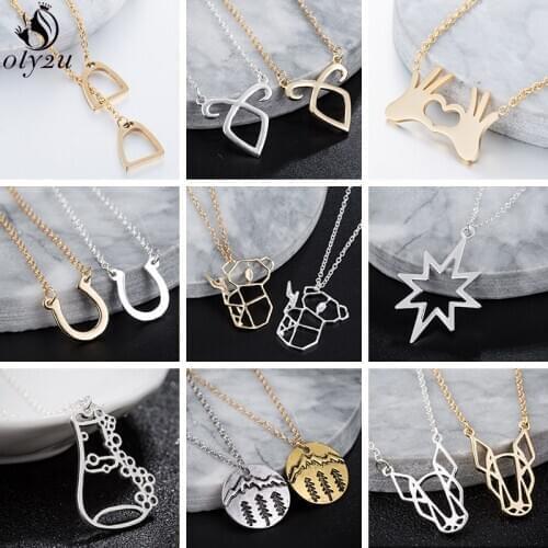 Lovely Animal Horse Pendant Necklace Women Fashion Jewelry Stainless Steel Horse Shoe Hoof Necklaces Choker Bijoux Wholesale