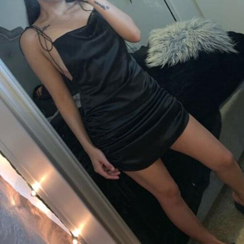 2020 Europe Nightclub Sexy Dress Sleeveless Open Back Bag Hip Pencil Dresses Womens Clothing Bodycon Fashion Solid Dress