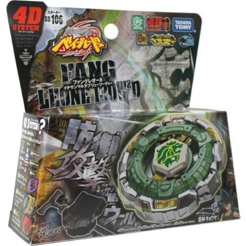 Takara Tomy Beyblade Burst Turbo Metal Fusion Japan Version Launcher Spinning Alloy Toys BB106 Attack Burst Turbo Fang Leone