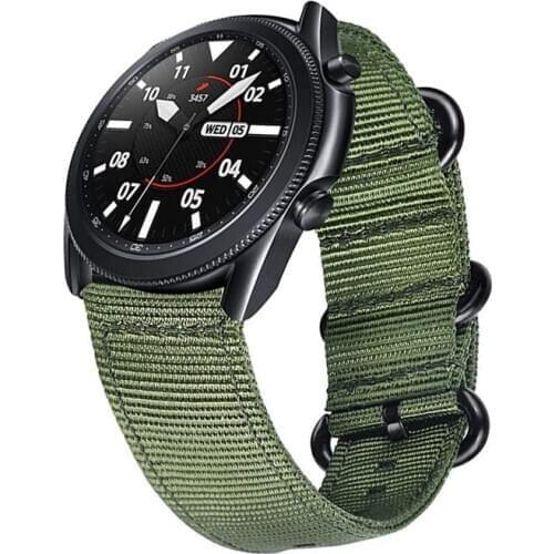 20mm 22mm Quick Release Nylon Strap For Samsung Galaxy Watch 46mm 42mm Gear S3 Band For Galaxy Watch 3 45mm Active 2 44mm 40mm