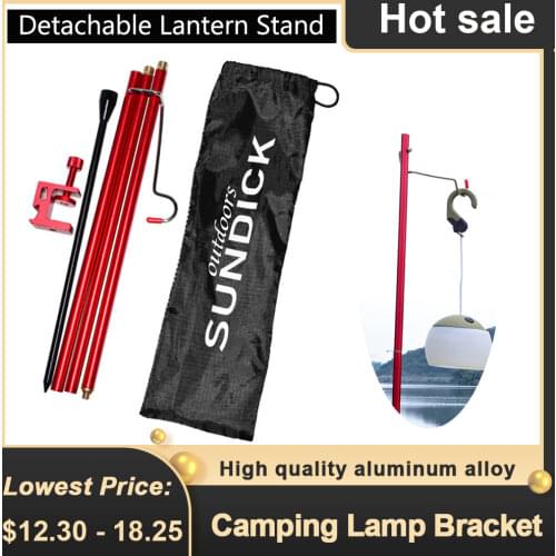 Sundick Detachable Lantern Stand Lamp Tripod Lantern hanger Camping Lamp Bracket Lamp Holder Portable Camping Accessory w/ Nail