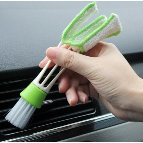 Auto Car Cleaning Brush Ventilation Blinds Cleaner Tool Car Wash Detailing Double Ended Removable and washable