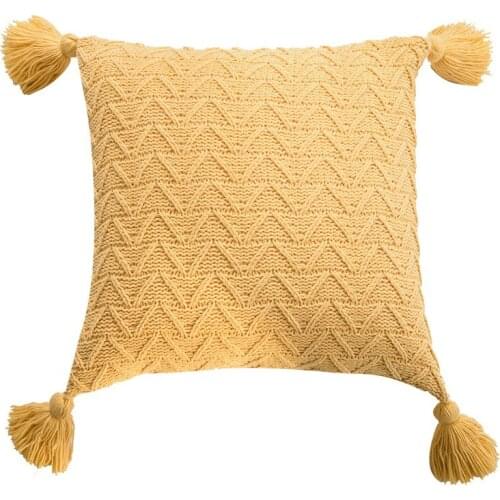 Chenille Knitting Throw Pillow Pillowcase Soft Home Assembly Decorate Household Dirt-proof Decorative Pillow Case Children