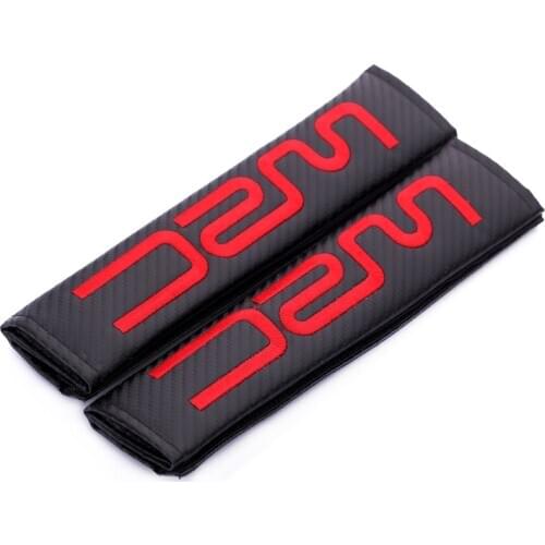 Embroidery for WRC emblem Car carbon fiber seat belt cover shoulder pad for volkswagen vw bmw mercedes renault ford accessories