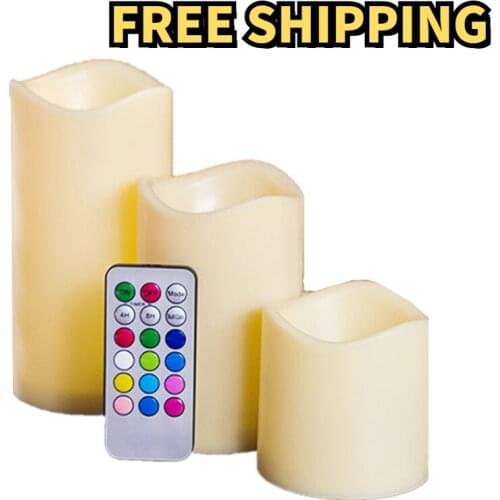 YLANT 12 Colorful Led Candle Electronic Wax Flame Led Smokeless Candle Led Tea Light Party Decorative Fake Candles With Control