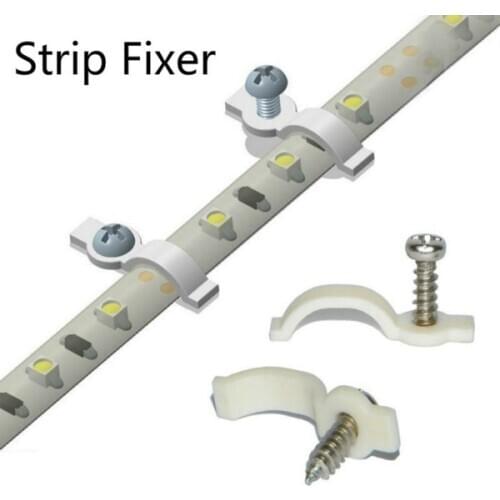 10PCS/50PCS Fixer Clip With Screw for Fix 5050 RGB Single Color LED Strip Light