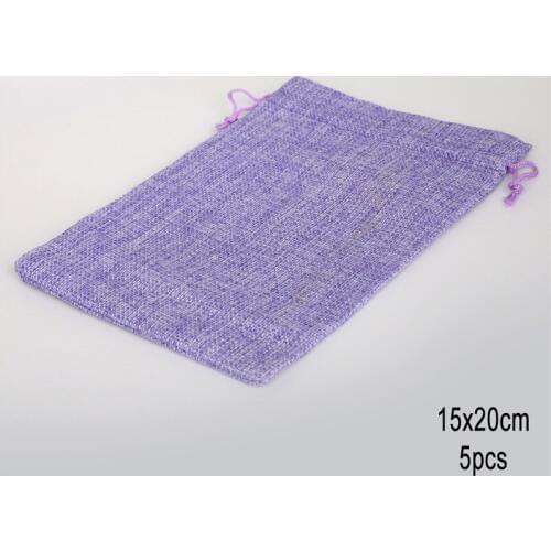 15x20cm 5pcs Cotton Linen Drawstring Gift Wedding Jewelry Decorative Bags Christmas/Wedding Gift Pouch Product Packaging Bags
