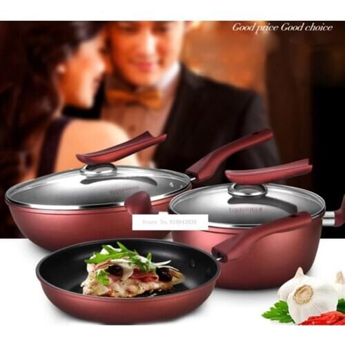 24cm Non - stick Frying Pan Heat-preserve Vacuum Pot Boiling Cease-fire Health Preservation Pan Cooking Wok Pan With Upright Lid