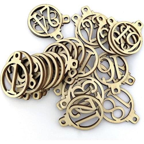 25pcs Christmas Calendar Wooden Numbers Xmas Countdown Ornament DIY Hanging Pendant Home Decor Party Supplies