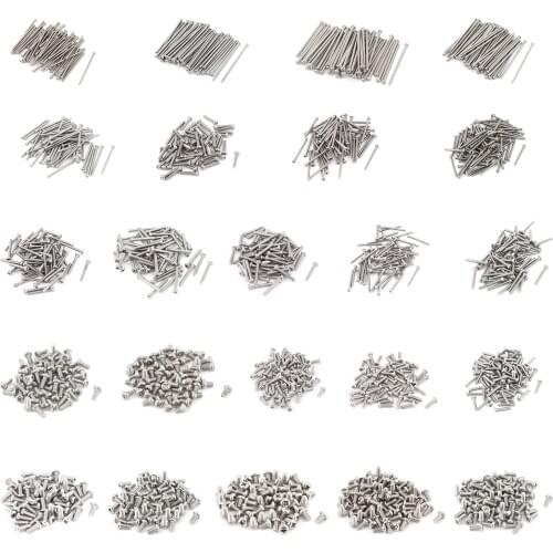 60 x Silver Tone 304 Stainless Steel Round Head Screws Bolt