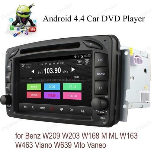 Android4.4 Car DVD radio For B/enz W209 W203 W168 M ML W163 W463 V/iano W639 V/ito V/aneo Quad Core wifi 3G BT GPS DAB