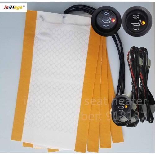 Big sales Free Shipping 2 seats installed car seat heater universal round switch carbon fiber automobile heated pads seat warmer