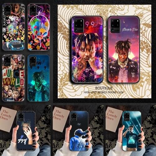 Rapper Juice WRLD Phone case For Samsung Galaxy Note 4 8 9 10 20 S8 S9 S10 S10E S20 Plus UITRA Ultra black silicone cell cover