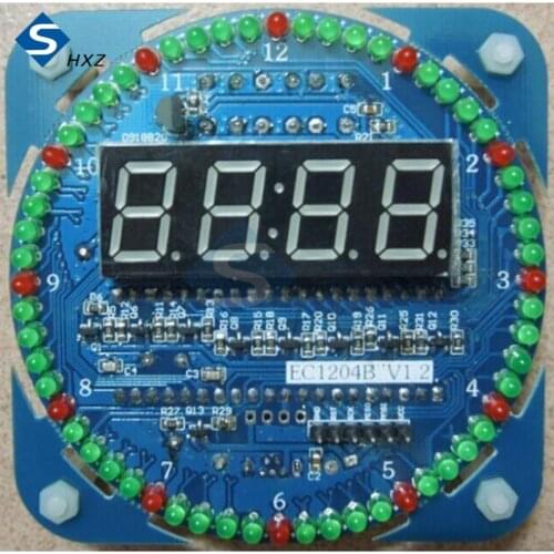 DIY DS1302 Digital LED Tube Display DS1302 Rotating LED Time Clock Alarm Temperature Module Diy Kit Mini USB 5V 3V For Arduino