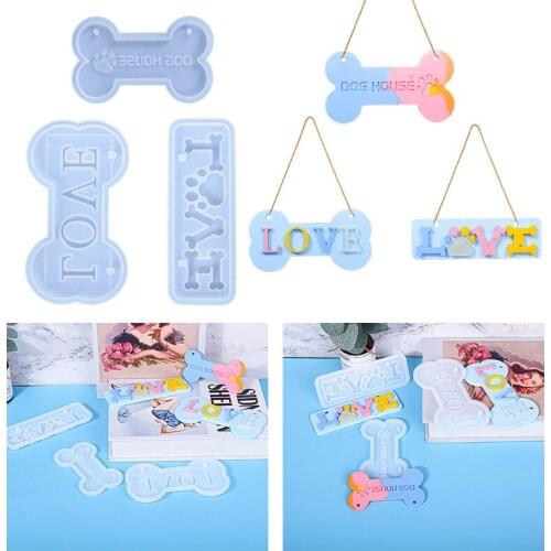 Epoxy mold bone letter resin silicone mold hot sale candle handmade soap creative jewelry