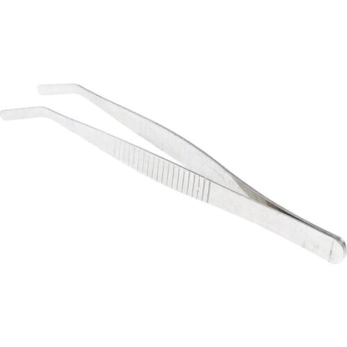 Curved Round Stainless Steel Tweezers 12 Cm / 4.7 Inch Lab Instrument, hold papers large surface tightly