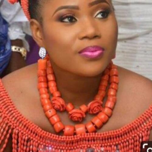 4ujewelry Wedding beads African Style 100 % Nature Coral Beads Jewelry Set For Edo Bridal Bracelet Earrings and Necklace Set