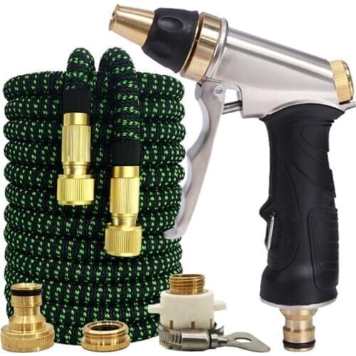25ft-100ft Magic Hose Multifunctional Garden Hose Telescopic Water Hose With Spray Gun, Natural Rubber For Watering The Garden