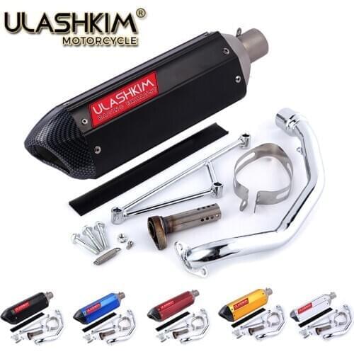 Motorcycle scooter exhaust muffler with db killer for Scooter 4 stroke Warrior jet 150