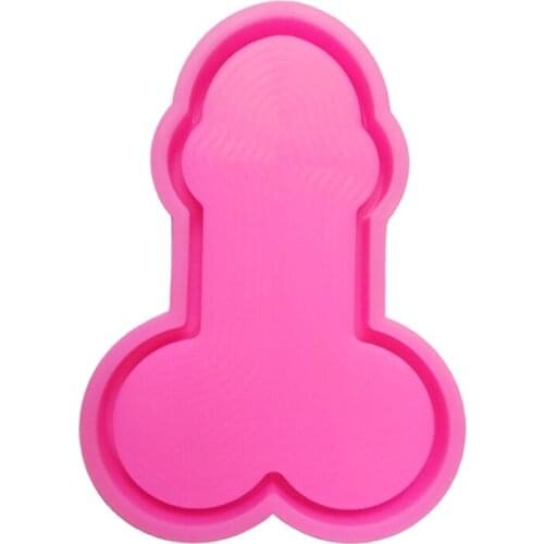 Male Organs Penile Tray Epoxy Resin Mold Serving Plate Casting Silicone Mould DIY Crafts Cup Mat Making Tool