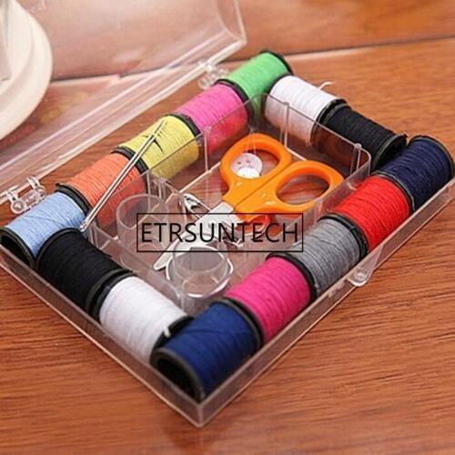 300sets Multicolors Needle Sewing Set Box Accessory Kit Set Thread Scissor Button Home Hotel Sewing Tools