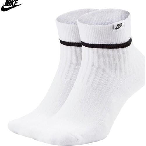 Original Nike Essential Ankle (2 Piece) Ankle Unisex Socks-White SX7167-100