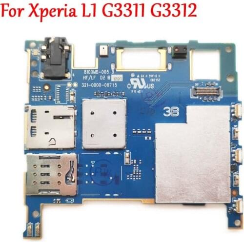 Full Work Original Unlocked Motherboard For Sony Xperia L1 G3311 G3312 Logic Circuit Electronic panel