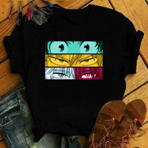 Anime My Hero Academia Bakugou Katsuki Casual T-shirt Men Women Summer Short Sleeve Cotton Tees Tops Harajuku Streetwear
