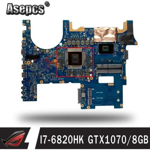 ROG752 For Asus G752VS G752VML G752VM G752VSK I7-6820HK GTX1070/8GB video laptop motherboard tested 100% work original mainboard