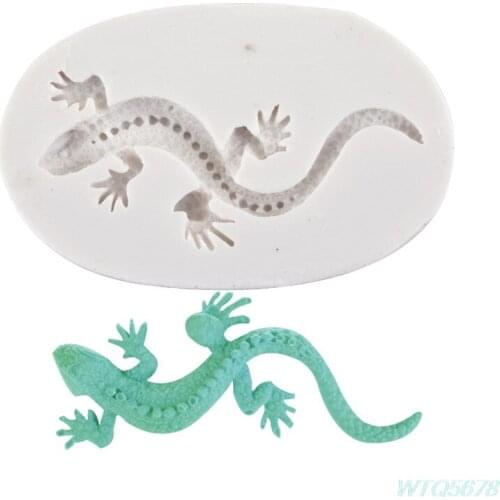 Gecko Lizard Silicone Mold 3D Sugar Craft Fondant Resin Mold Cake Decor Tools