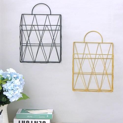 Retro Wrough Racks Flower Decorative Hook Organizer Case Wall Home Storage Black 1 Pc Gold White Wrought Iron Metal Modern Hooks