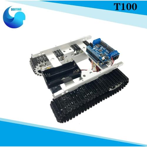T100 RC Metal WiFi Robot Tank Car Chassis Controlled by Android iOS Phone with Nodemcu ESP8266 Motor Driven Board Kit DIY