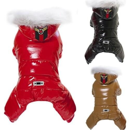 Warm Dog Clothes Winter Pet Hoodie Puppy Outfit Dog Jackets Windproof Clothes for Medium Large Dogs Bulldog Chihuahua Pug