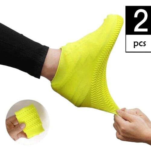 Reusable Silicone Rain Boots Galoshes Waterproof Rain Shoes Covers Outdoor Camping Slip-resistant Rubber Rain Boot Overshoes