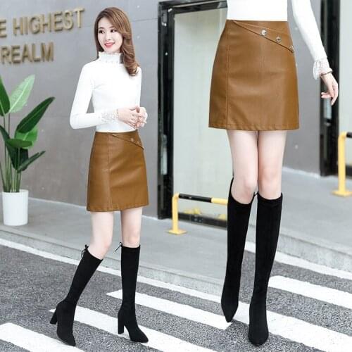 Womens Genuine Leather Skirt Real Natural Skeepskin High Waist Office Ladies Work Wear Vintage A-Line Mini Short Skirts Female