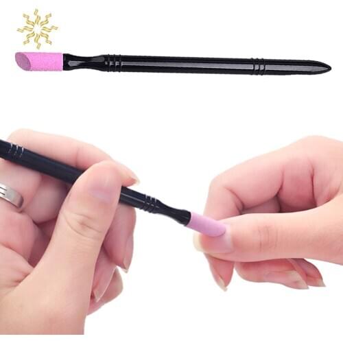 1Pcs Double-End Quartz Nail Cuticle Remover Dead Skin Pusher Trimmer Manicure Grinding Rods Nail Art Files Accessories