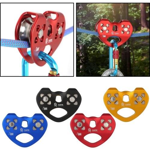 25KN Tandem Dual Speed Pulley Cable Trolley for Climbing,Lifting,Aloft Work