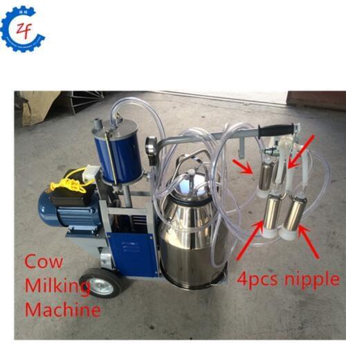 4pcs nipple cow milker machine and 2pcs nipple goat milking machine price