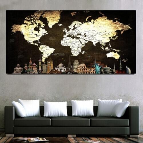 Abstract world map Large 5D DIY Diamond Painting Full Square Drill Embroidery Round Mosaic Needlework Wall decoration AA2724