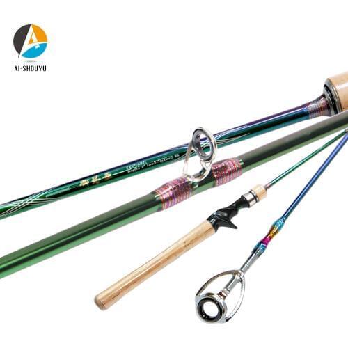 AI-SHOUYU Solid Tip L Power Trout Lure Rod Light Weight 1.8m 1.98m 2.1m Fast Action 2-10g 2-8lb Carbon Spinning/Casting Rod Pole