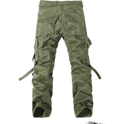Mens Winter Cargo Pants Casual Pockets Trouser Loose Men Combat Army Military Pants Cotton Multi Pockets Stretch Flexible Man Ca