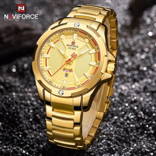 Luxury Brand NAVIFORCE Men’s Watches Fashion Military Quartz Wrist Watch Male Military Sports Stainless Steel Waterproof Clock