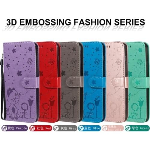 Embossing Telephone Mobile Cases For Samsung S10 Plus Fundas Cover Galaxy estuche S10E S10 Lite PU Leather Wallet Flip Phone