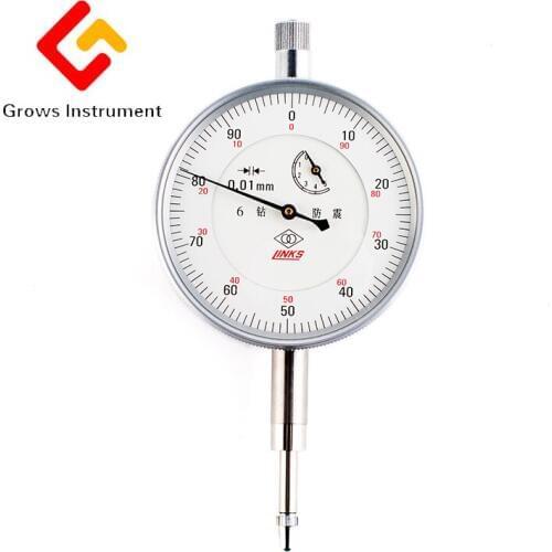 Dial Indicator 0-10mm Six Earthquake Drill Calibration Accuracy Of 0.01mm Resolution Indicator Gauge Mesure Instrument Tool Dial