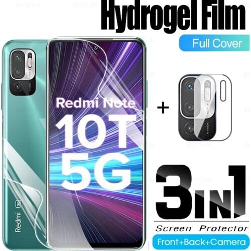 HD Hydrogel Soft Film For Xiaomi Redmi Note 10T 5G Xiamoi Redmi Note 10 Pro Max 10S 10 5G Screen Camera Lens Protector Not Glass